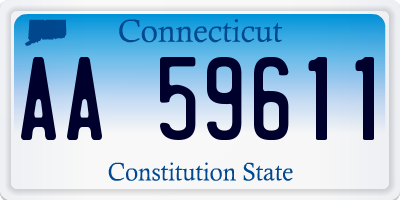 CT license plate AA59611