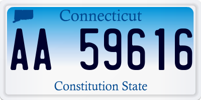 CT license plate AA59616