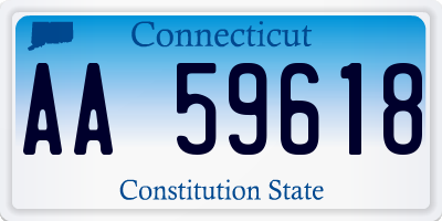 CT license plate AA59618