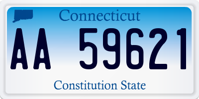 CT license plate AA59621