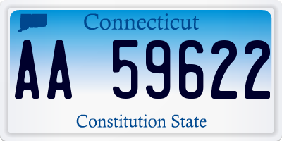 CT license plate AA59622