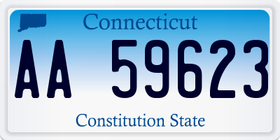 CT license plate AA59623