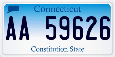 CT license plate AA59626