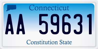 CT license plate AA59631