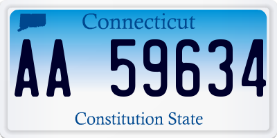 CT license plate AA59634