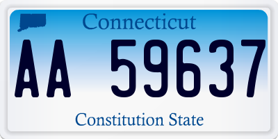 CT license plate AA59637