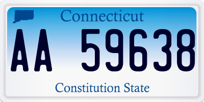 CT license plate AA59638