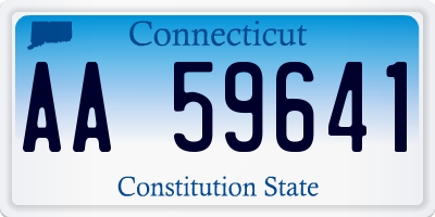 CT license plate AA59641