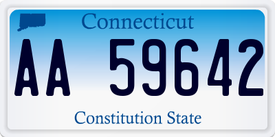 CT license plate AA59642