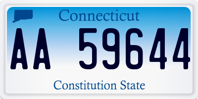 CT license plate AA59644