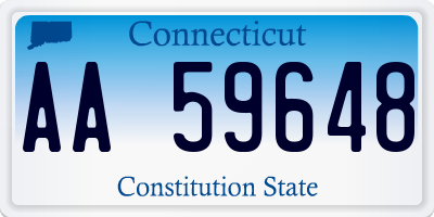 CT license plate AA59648