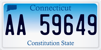 CT license plate AA59649