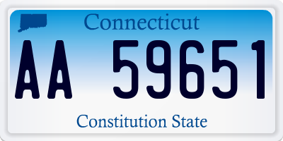 CT license plate AA59651