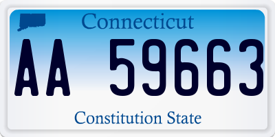 CT license plate AA59663