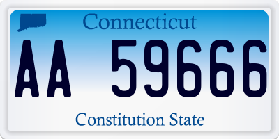 CT license plate AA59666