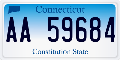 CT license plate AA59684