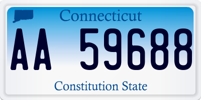 CT license plate AA59688