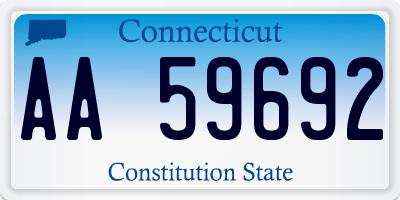 CT license plate AA59692