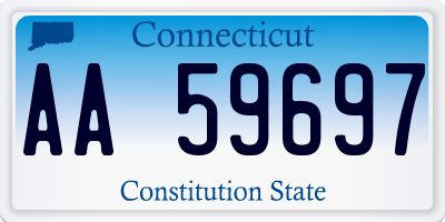 CT license plate AA59697