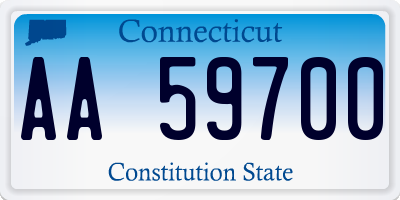 CT license plate AA59700