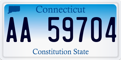 CT license plate AA59704