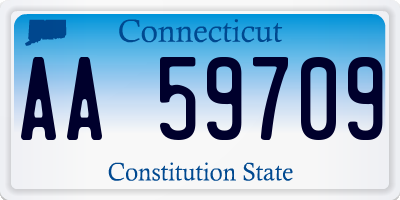 CT license plate AA59709