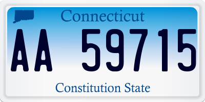 CT license plate AA59715