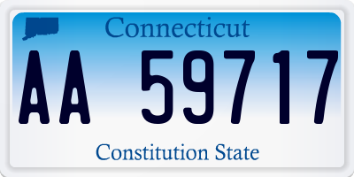 CT license plate AA59717