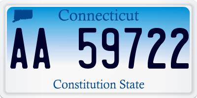 CT license plate AA59722