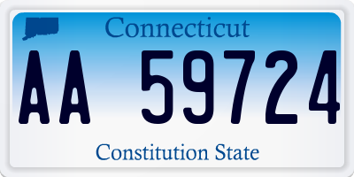 CT license plate AA59724