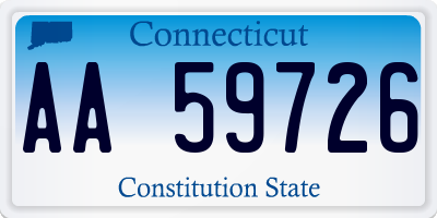 CT license plate AA59726