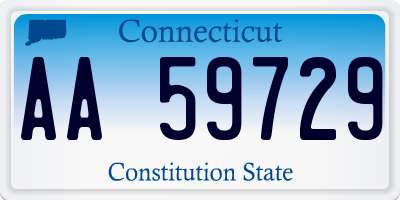 CT license plate AA59729