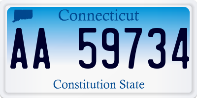 CT license plate AA59734