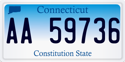 CT license plate AA59736