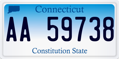 CT license plate AA59738