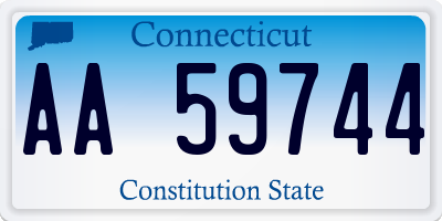 CT license plate AA59744