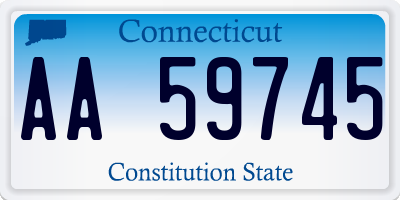 CT license plate AA59745