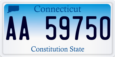 CT license plate AA59750