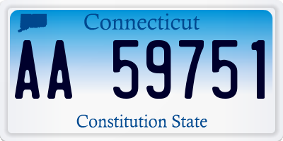 CT license plate AA59751