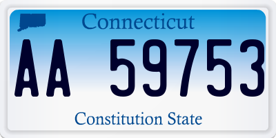 CT license plate AA59753