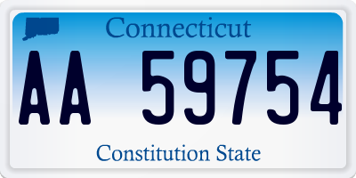 CT license plate AA59754