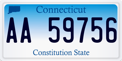 CT license plate AA59756