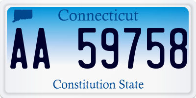CT license plate AA59758