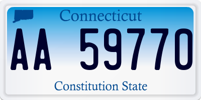 CT license plate AA59770