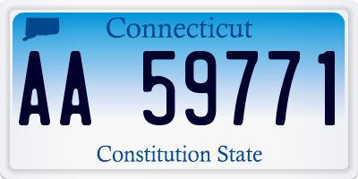 CT license plate AA59771