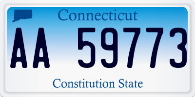 CT license plate AA59773