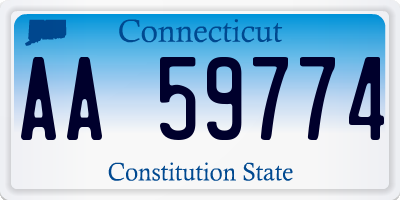 CT license plate AA59774