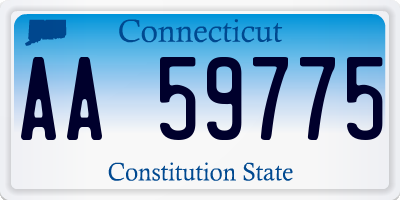 CT license plate AA59775