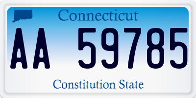 CT license plate AA59785