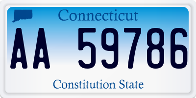 CT license plate AA59786